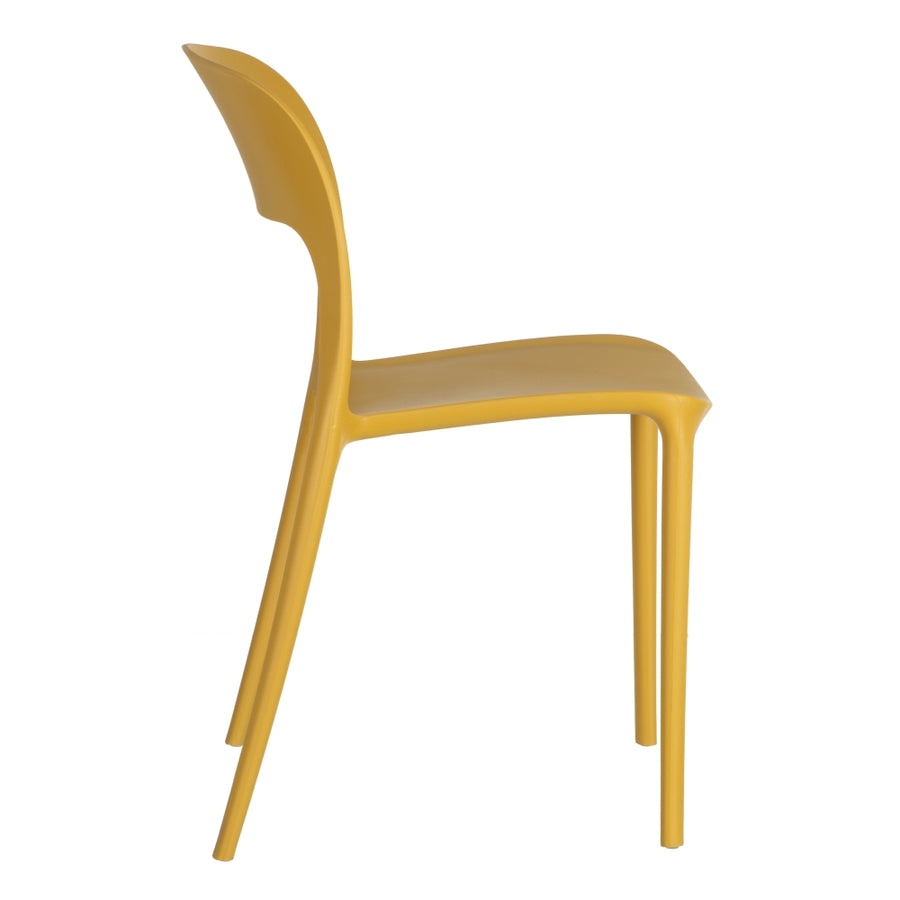 STACKABLE CHAIR YELLOW POLYPROPYLENE 43 X 43 X 83.20 CM