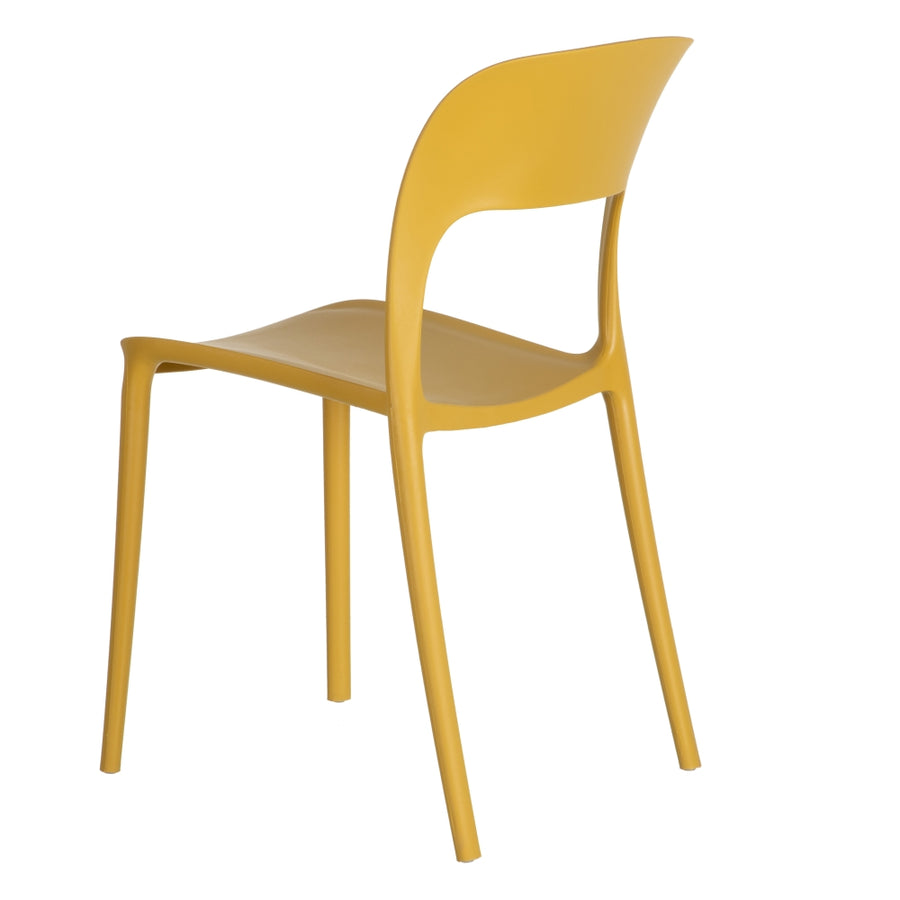 STACKABLE CHAIR YELLOW POLYPROPYLENE 43 X 43 X 83.20 CM
