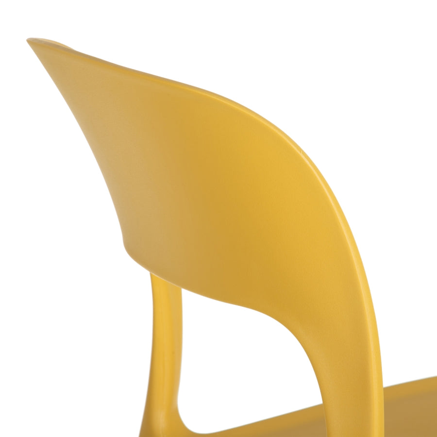STACKABLE CHAIR YELLOW POLYPROPYLENE 43 X 43 X 83.20 CM