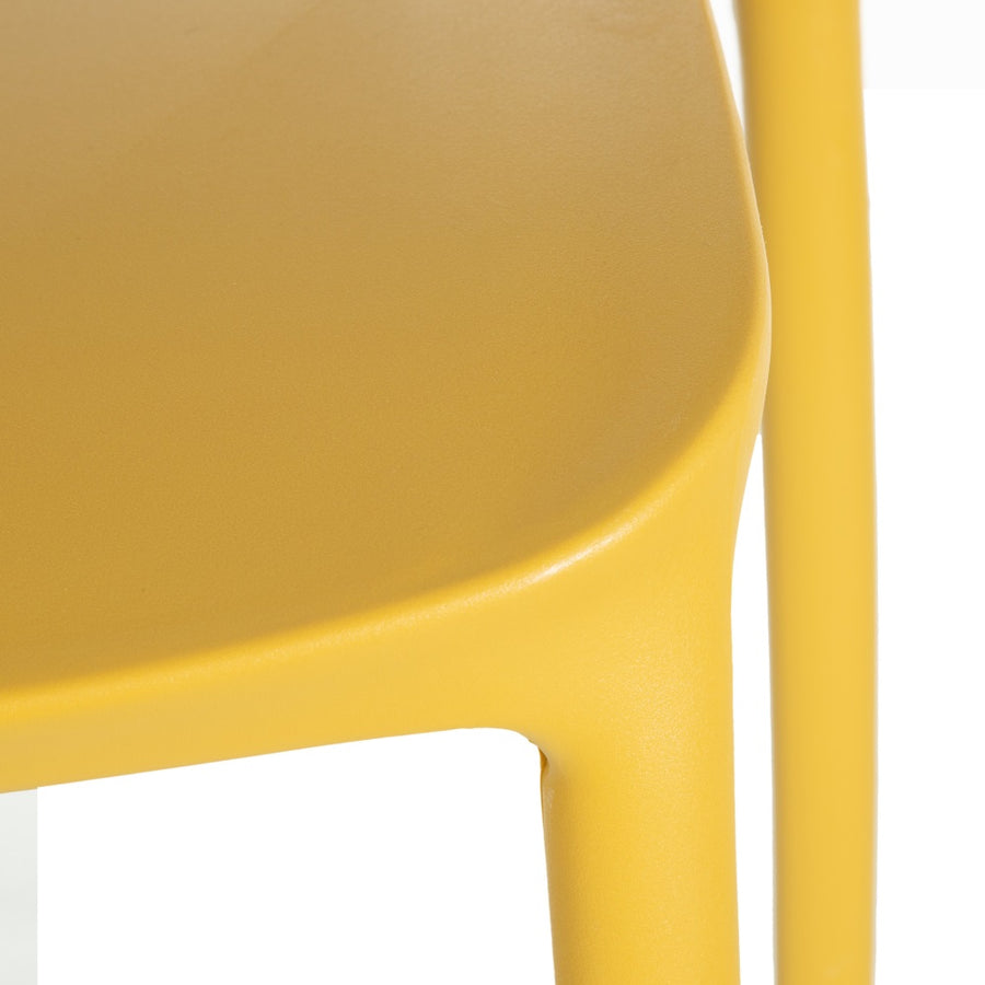 STACKABLE CHAIR YELLOW POLYPROPYLENE 43 X 43 X 83.20 CM