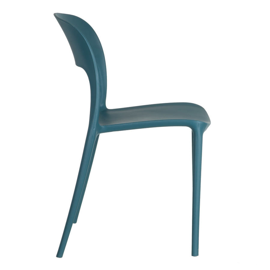 SILLA APILABLE AZUL POLIPROPILENO 43 X 43 X 83,20 CM