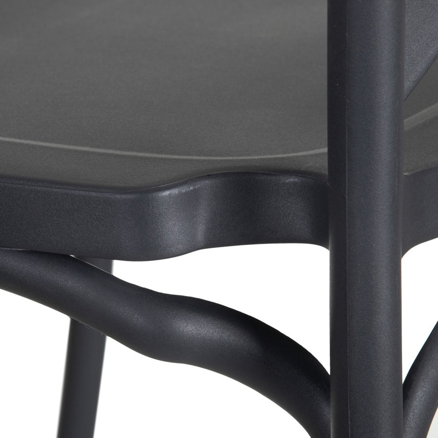 SILLA APILABLE GRIS POLIPROPILENO 48,50 X 43 X 91 CM