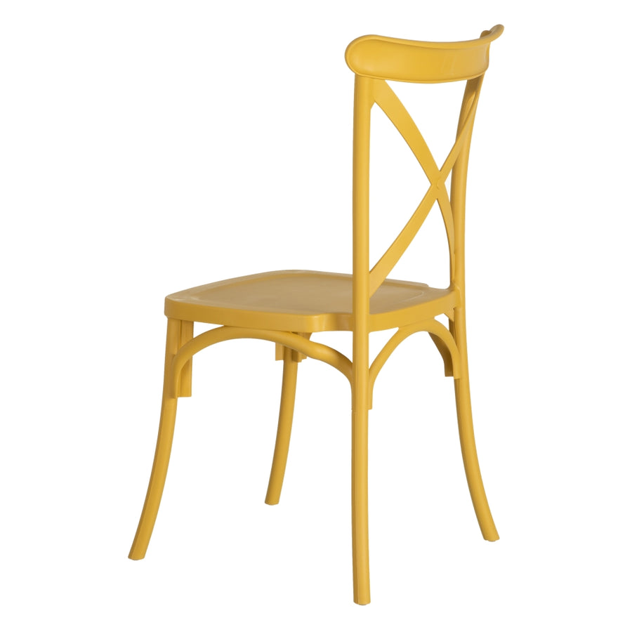 SILLA APILABLE AMARILLO POLIPROPILENO 48,50 X 43 X 91 CM
