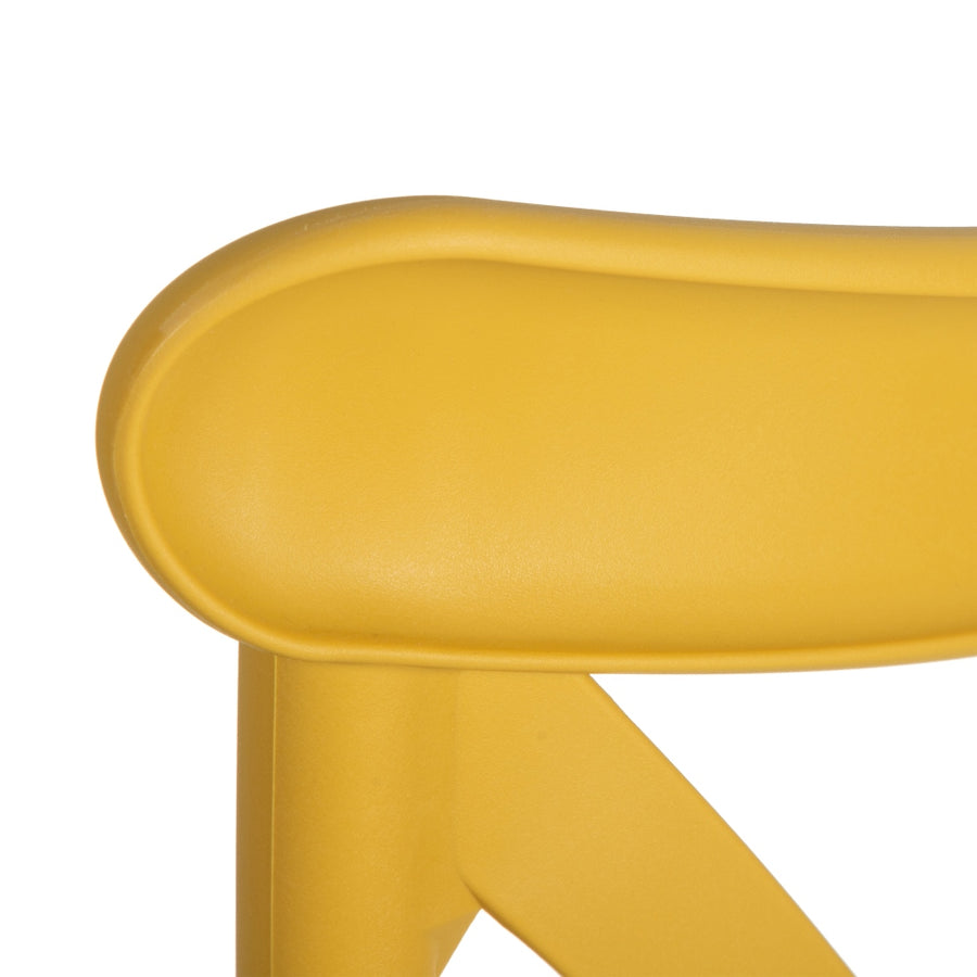 SILLA APILABLE AMARILLO POLIPROPILENO 48,50 X 43 X 91 CM