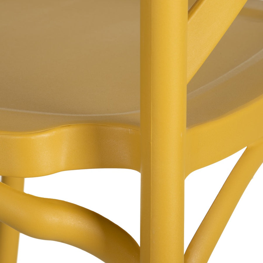 SILLA APILABLE AMARILLO POLIPROPILENO 48,50 X 43 X 91 CM