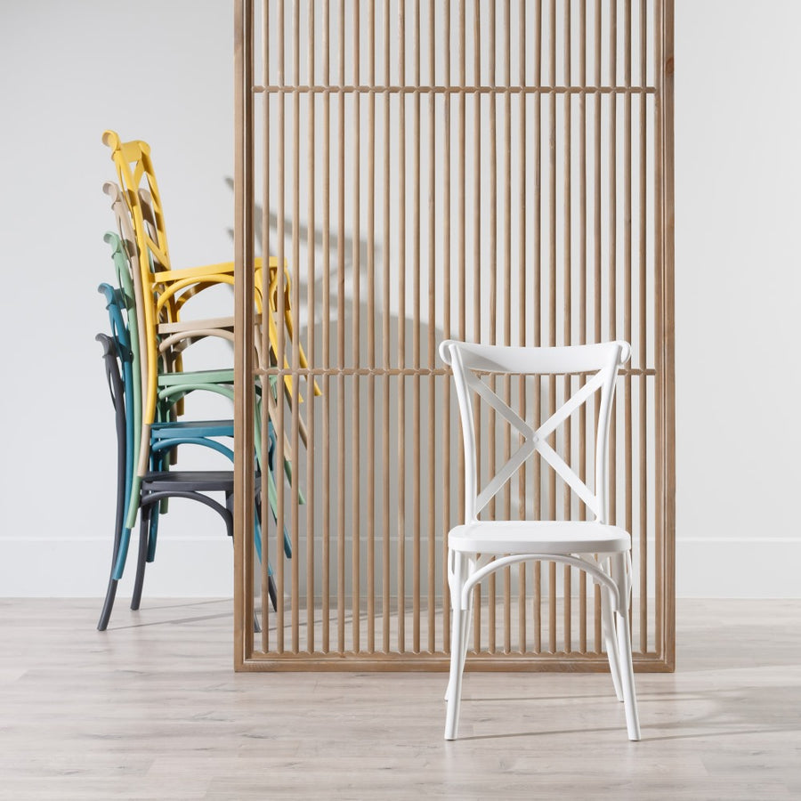 SILLA APILABLE VERDE POLIPROPILENO 48,50 X 43 X 91 CM