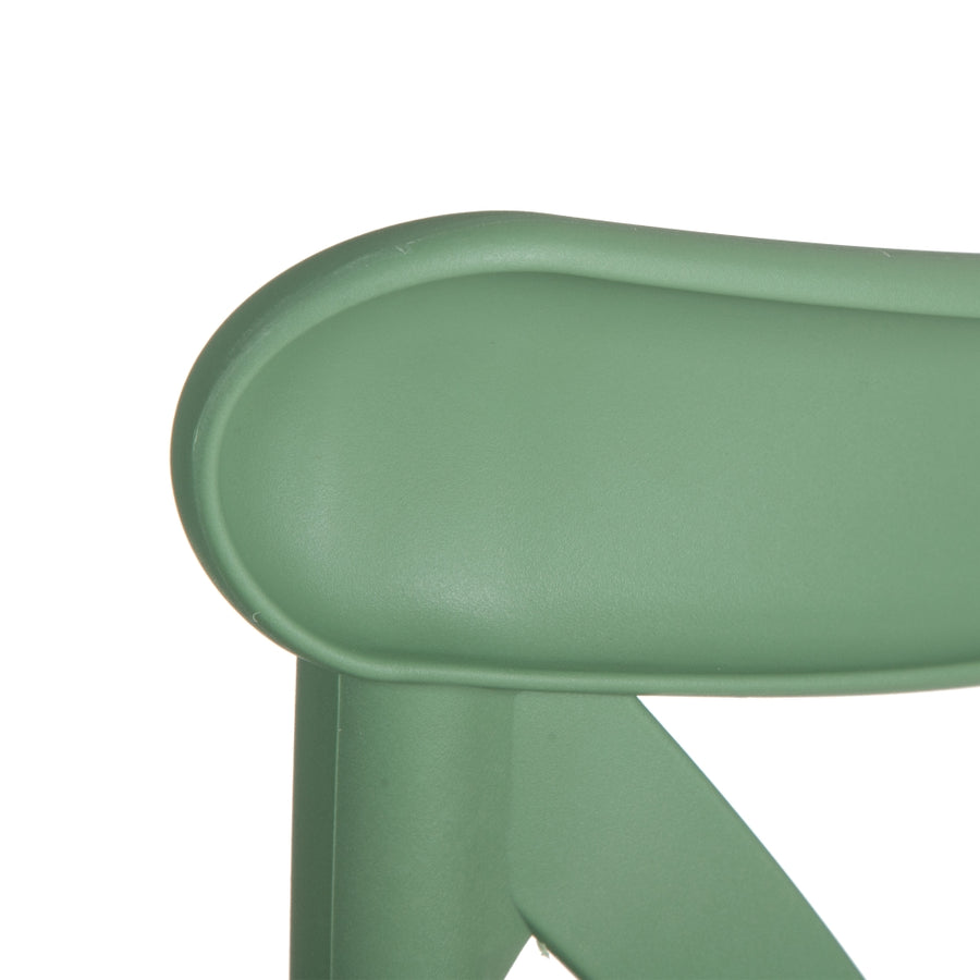 SILLA APILABLE VERDE POLIPROPILENO 48,50 X 43 X 91 CM