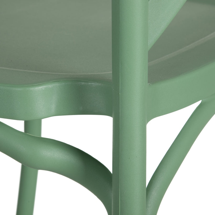 SILLA APILABLE VERDE POLIPROPILENO 48,50 X 43 X 91 CM