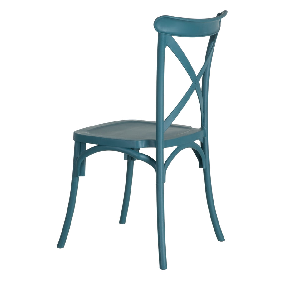 SILLA APILABLE AZUL POLIPROPILENO 48,50 X 43 X 91 CM