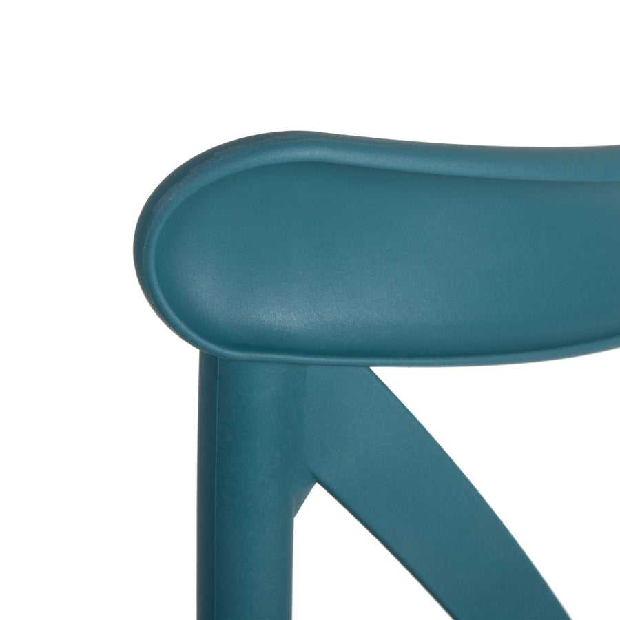 SILLA APILABLE AZUL POLIPROPILENO 48,50 X 43 X 91 CM
