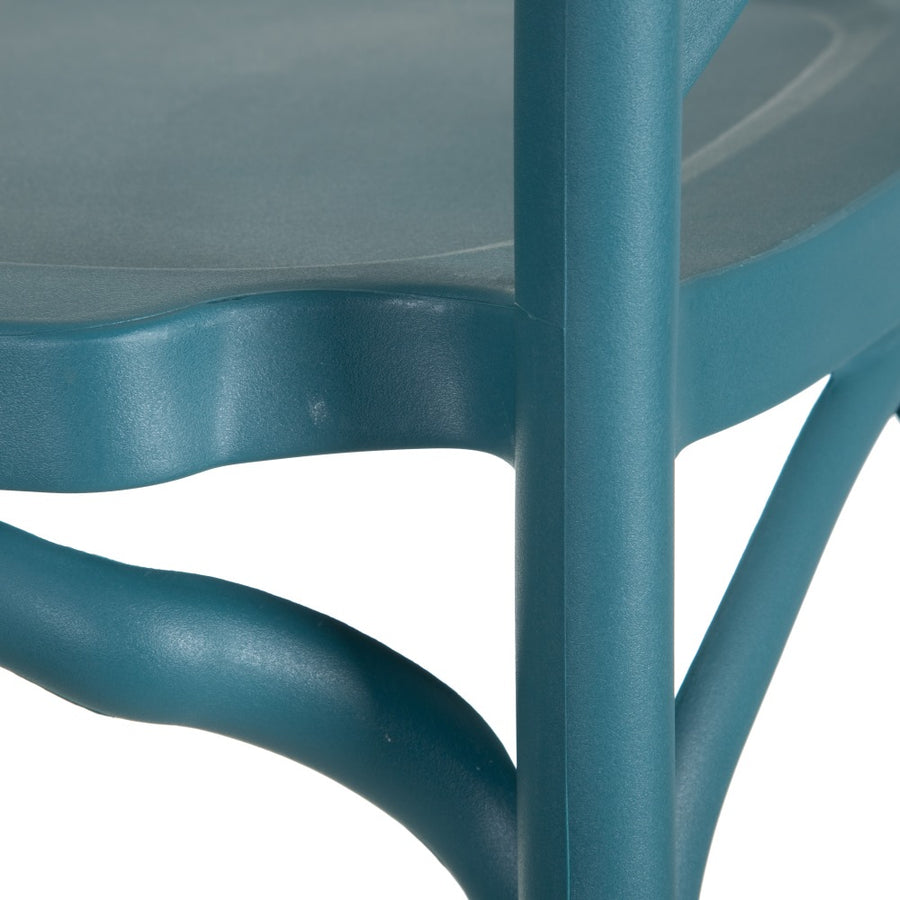 SILLA APILABLE AZUL POLIPROPILENO 48,50 X 43 X 91 CM