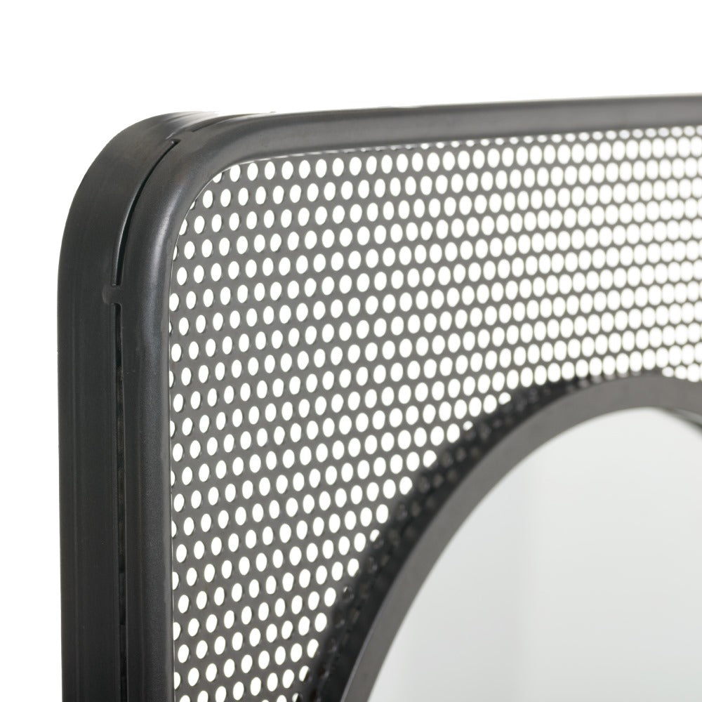 ESPEJO ESTANTE NEGRO METAL-CRISTAL 53 X 14 X 80 CM