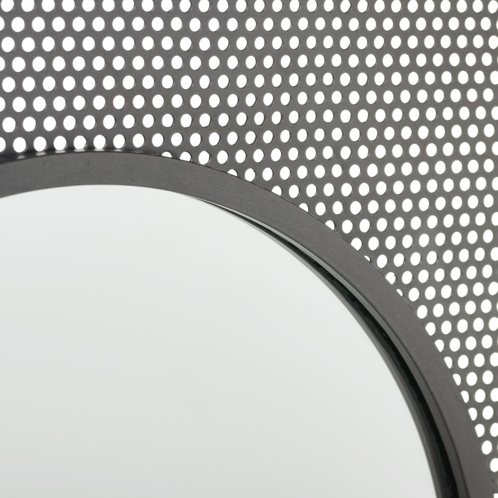 ESPEJO ESTANTE NEGRO METAL-CRISTAL 53 X 14 X 80 CM