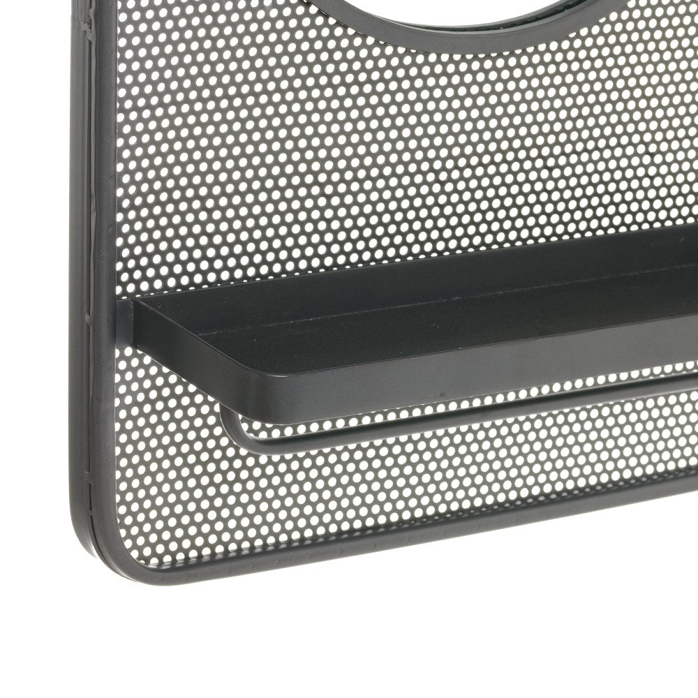 ESPEJO ESTANTE NEGRO METAL-CRISTAL 53 X 14 X 80 CM
