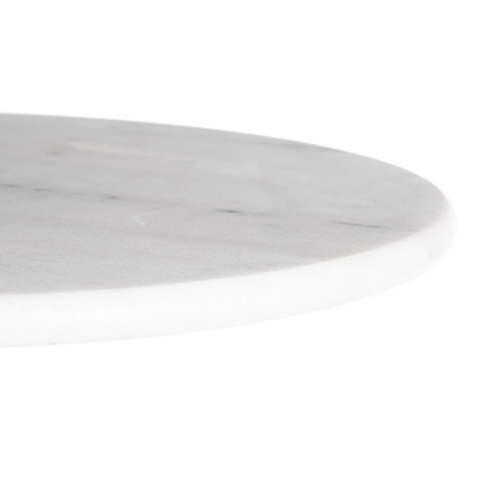 MESA ALTA BLANCO-NEGRO METAL-M�RMOL 50 X 50 X 110 CM
