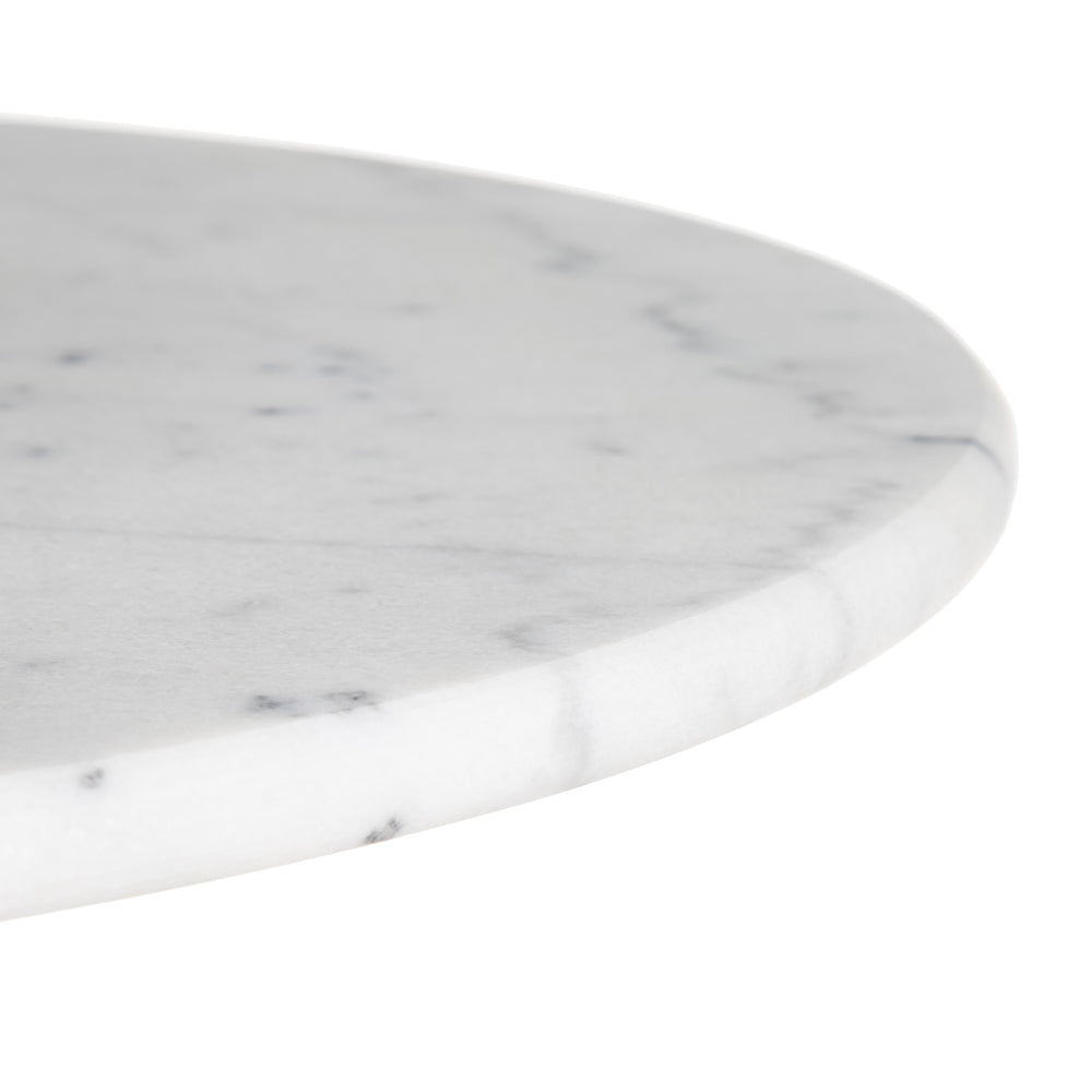 MESA COMEDOR BLANCO-NEGRO METAL-MÁRMOL 120 X 60 X 71 CM
