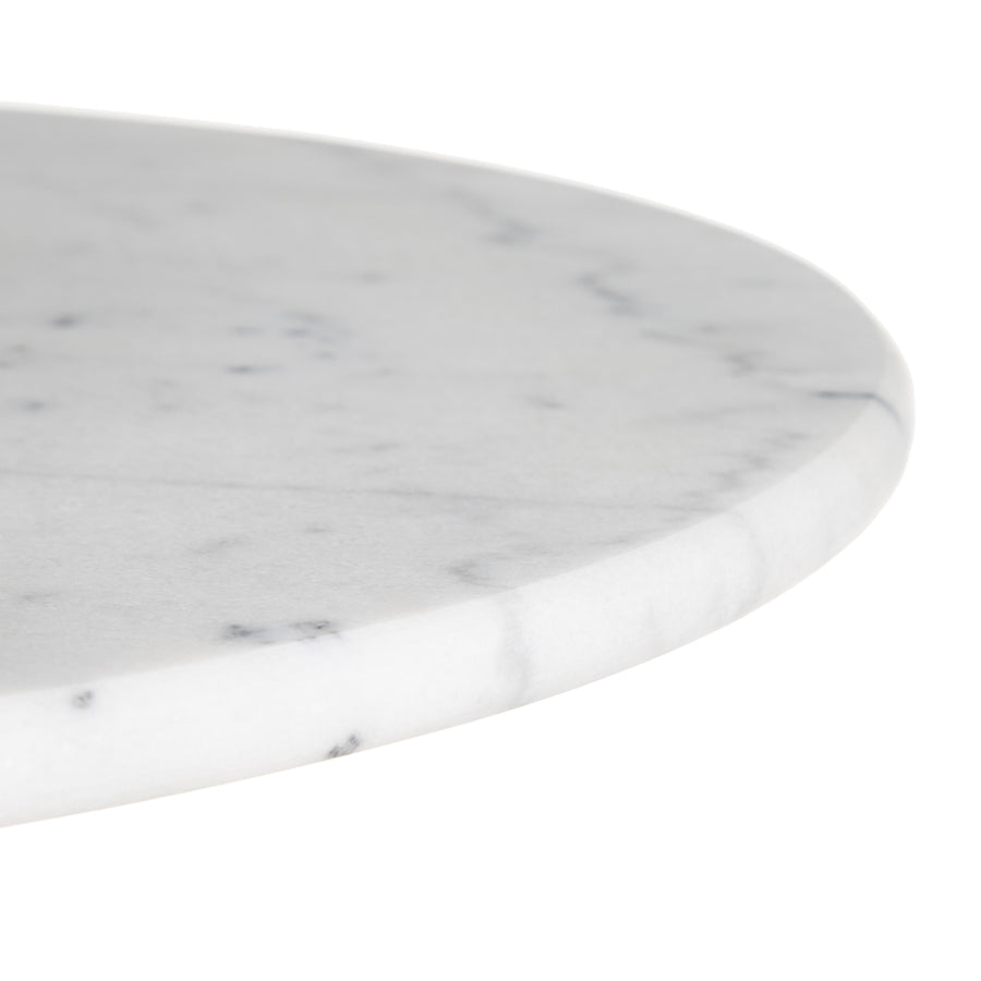 MESA COMEDOR BLANCO-NEGRO METAL-MÁRMOL 120 X 60 X 71 CM