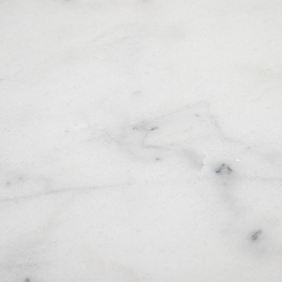 WHITE AND BLACK METAL-MARBLE SIDE TABLE 70 X 70 X 71 CM