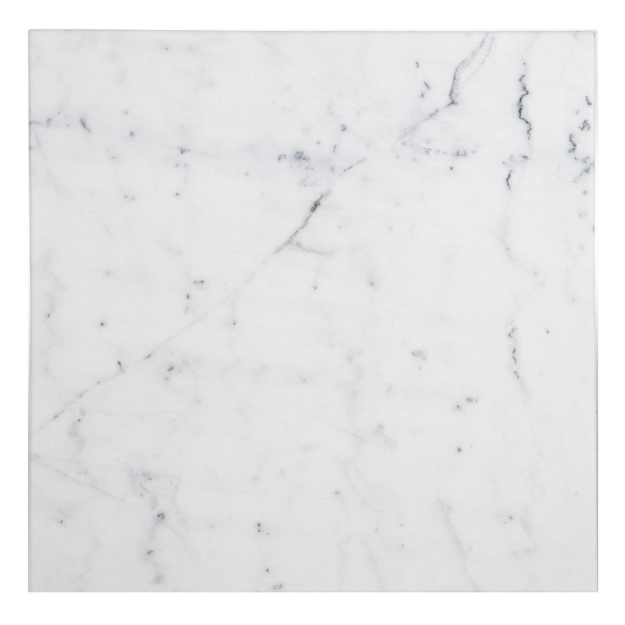 MESA AUXILIAR BLANCO-NEGRO METAL-MÁRMOL 70 X 70 X 71 CM