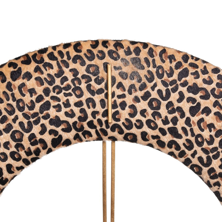 RELOJ LEOPARDO TEJIDO-METAL DECORACIÓN 48 X 3,50 X 48 CM