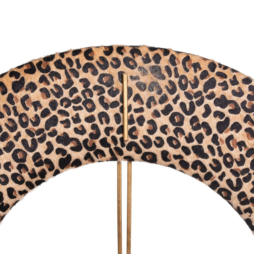 RELOJ LEOPARDO TEJIDO-METAL DECORACIÓN 48 X 3,50 X 48 CM