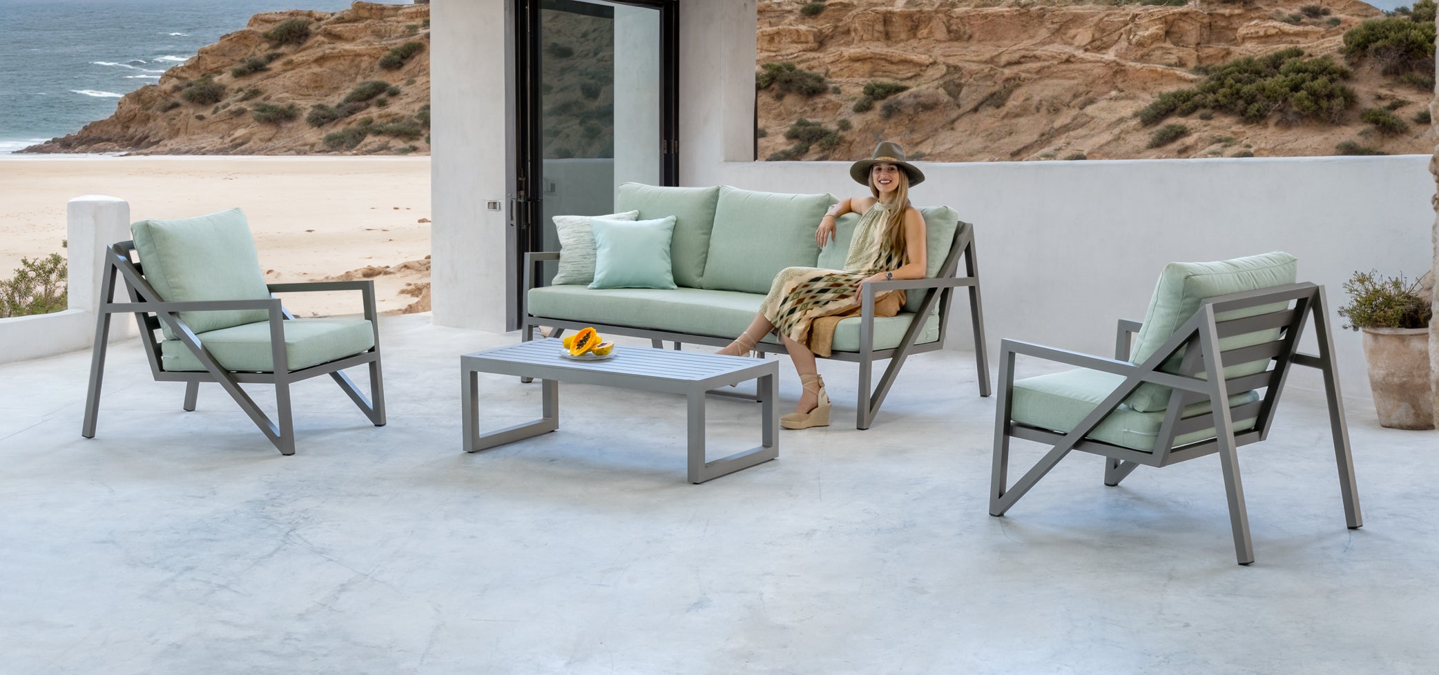 Conjunto de jardin ALBANIA 3 plazas