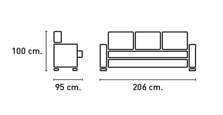 Sofá 3 plazas Montblanc