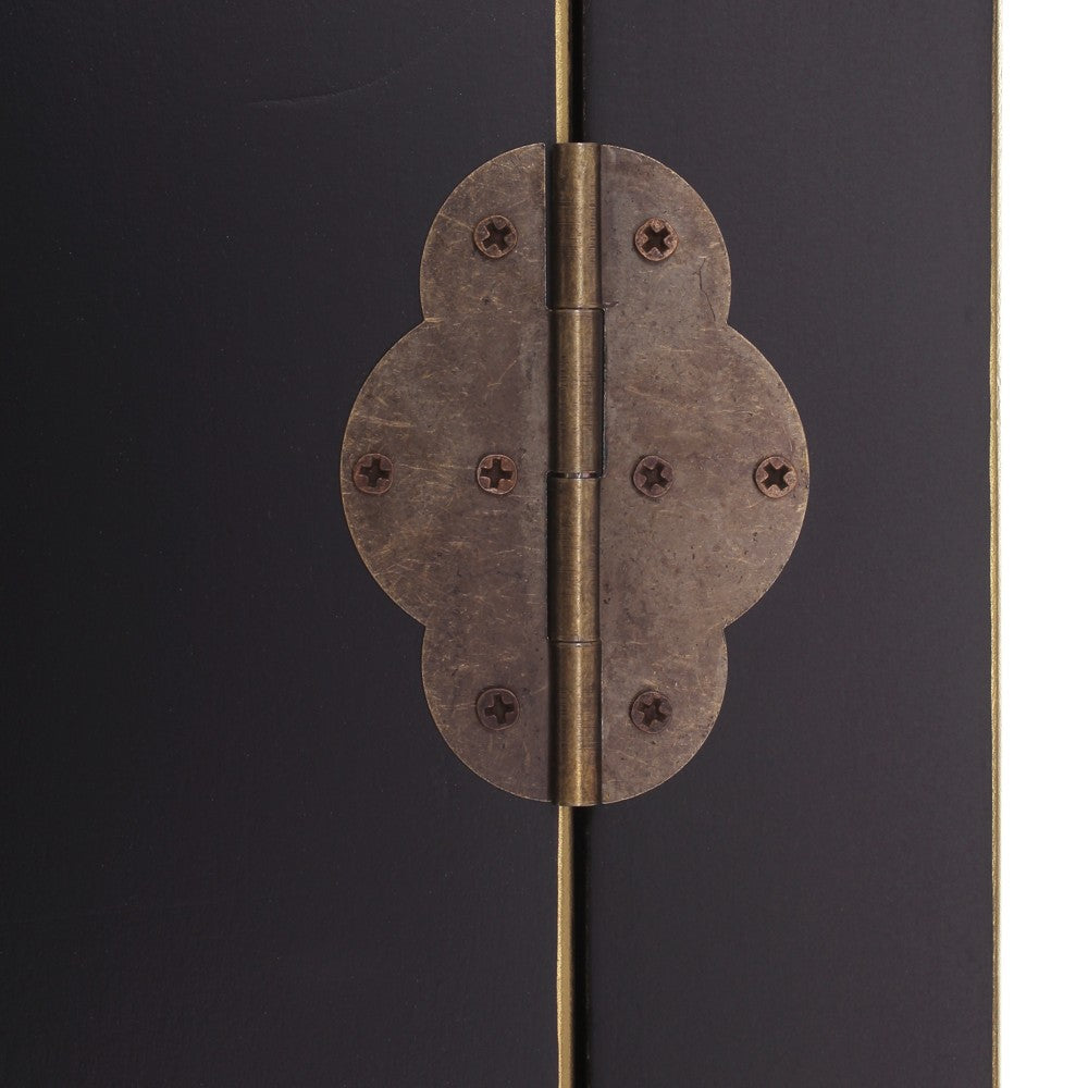 MESITA 2 PUERTAS Y 1 CAJÓN NEGRO 45 X 26 X 69 CM