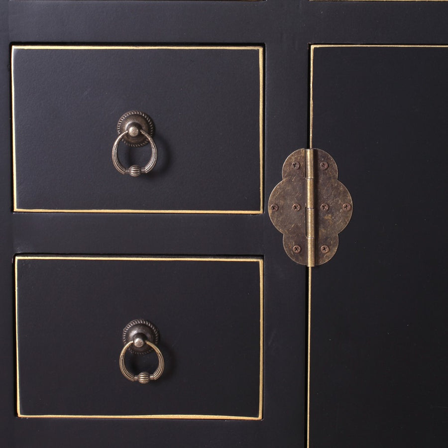 MUEBLE AUXILIAR NEGRO 73 X 26 X 90 CM