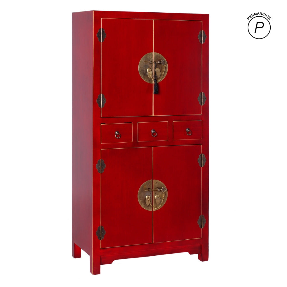 MUEBLE AUXILIAR ROJO 63 X 33 X 131 CM