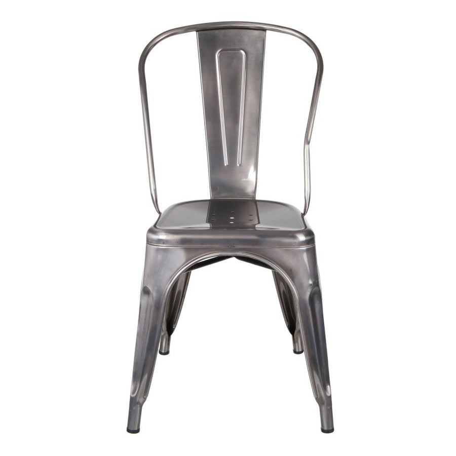 SILLA APILABLE PLATA METAL DALLAS 45 X 52,50 X 85 CM