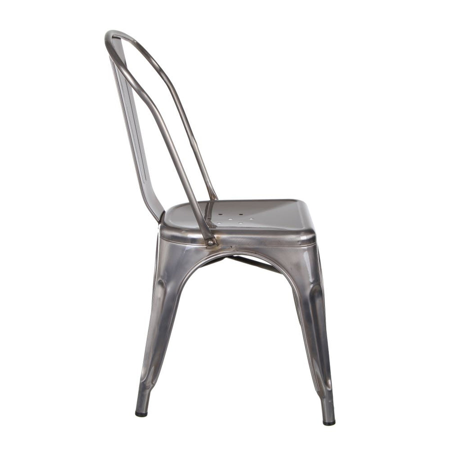 SILLA APILABLE PLATA METAL DALLAS 45 X 52,50 X 85 CM