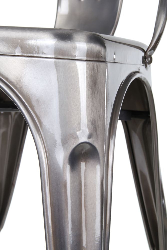 SILLA APILABLE PLATA METAL DALLAS 45 X 52,50 X 85 CM