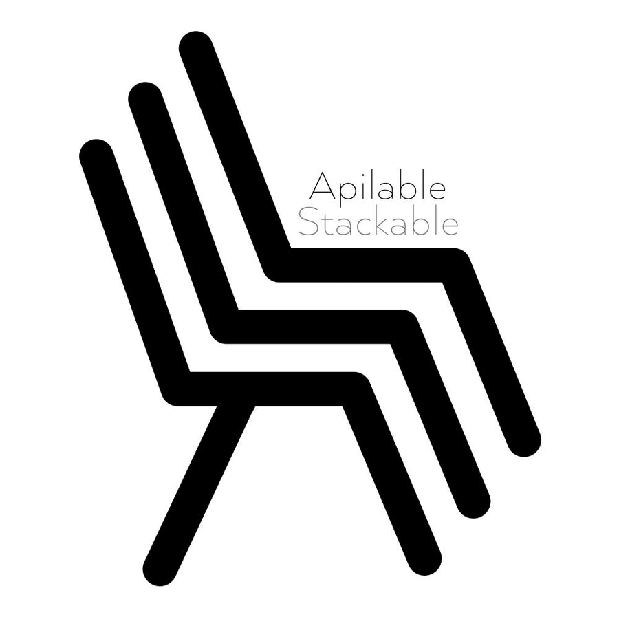 SILLA APILABLE PLATA METAL DALLAS 45 X 52,50 X 85 CM