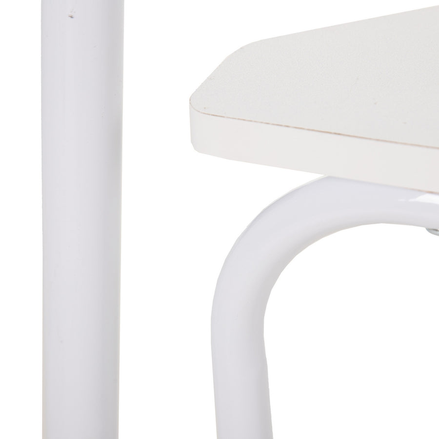 PERCHERO ESQUINERO BLANCO METAL 81 X 38 X 182 CM