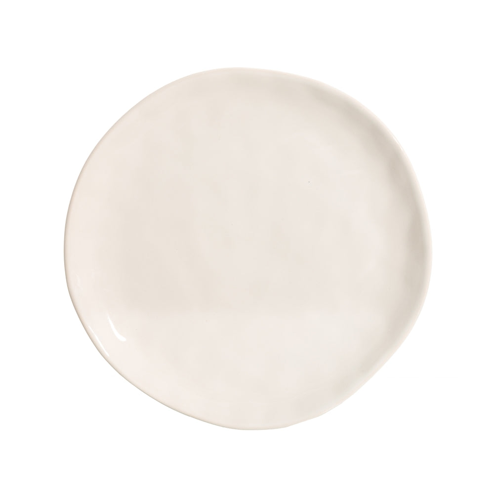 PLATO POSTRE BLANCO STONEWARE COCINA 20 X 20 X 2 CM