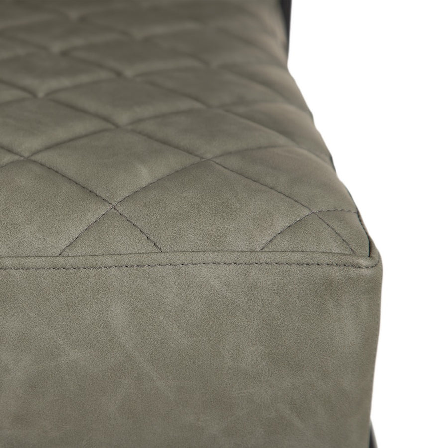 SILLÓN VERDE METAL / SIMIL PIEL SALÓN 61 X 70 X 85 CM