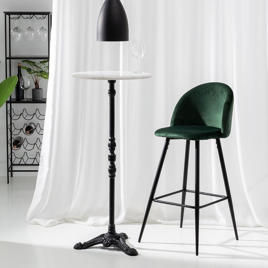 TABURETE ALTO VERDE OSCURO TEJIDO-METAL 40,20 X 48,20 X 102