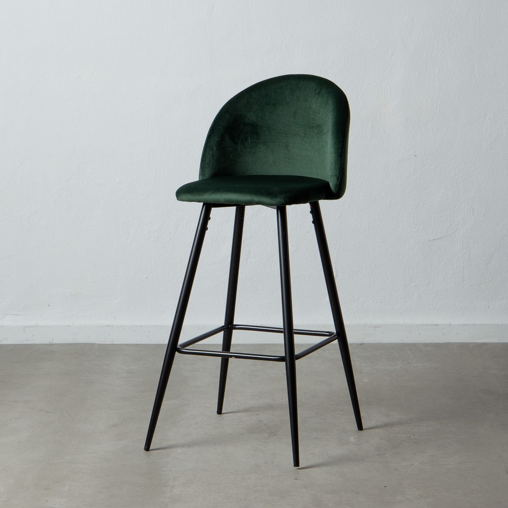 TABURETE ALTO VERDE OSCURO TEJIDO-METAL 40,20 X 48,20 X 102