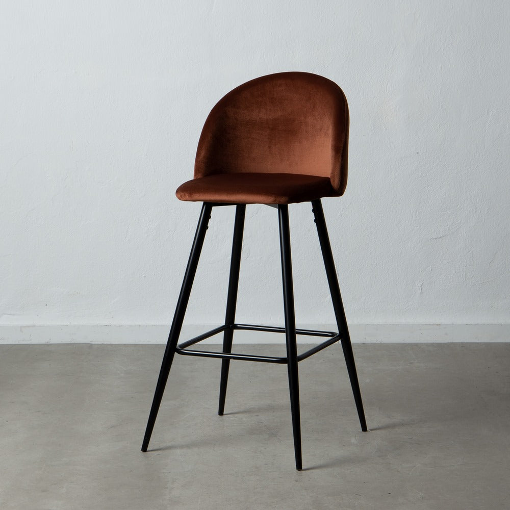 TABURETE ALTO TEJA TEJIDO-METAL SAL�N 40,20 X 48,20 X 102 CM