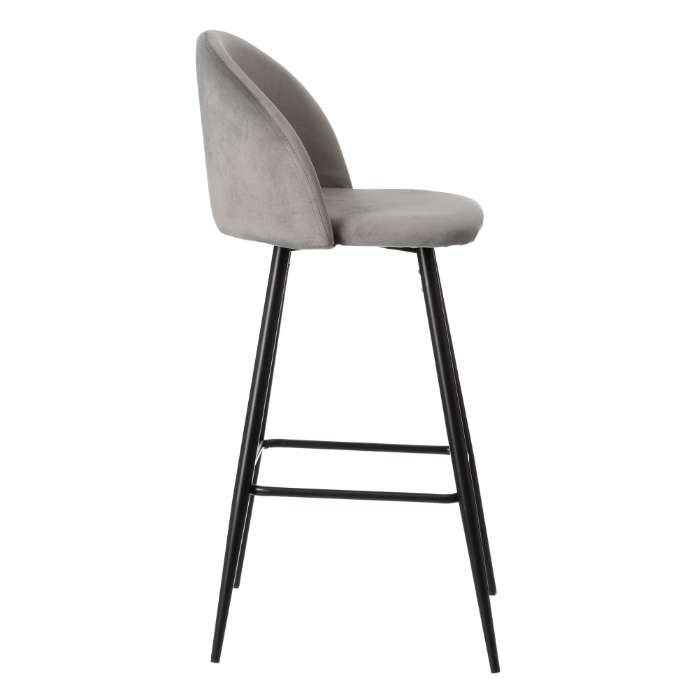 GREY WOVEN-METAL TALL STOOL LIVING ROOM 40.20 X 48.20 X 102 CM