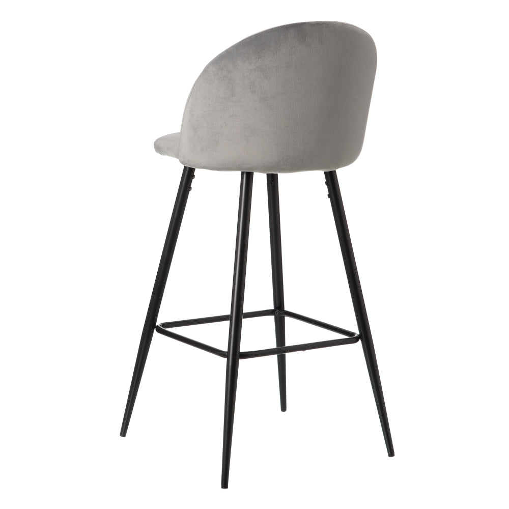 GREY WOVEN-METAL TALL STOOL LIVING ROOM 40.20 X 48.20 X 102 CM
