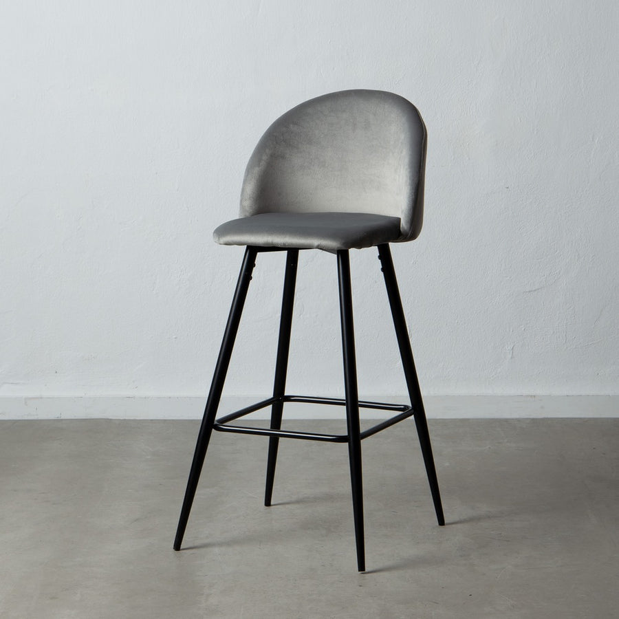 GREY WOVEN-METAL TALL STOOL LIVING ROOM 40.20 X 48.20 X 102 CM