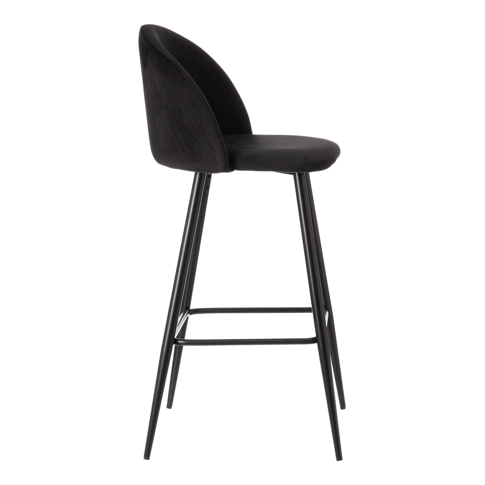 BLACK FABRIC-METAL HIGH STOOL LIVING ROOM 40.20 X 48.20 X 102 C