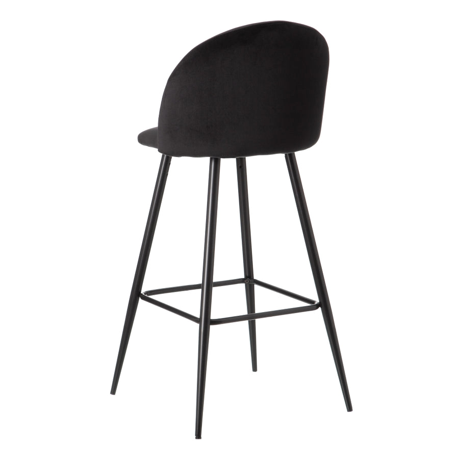 TABURETE ALTO NEGRO TEJIDO-METAL SALÓN 40,20 X 48,20 X 102 C