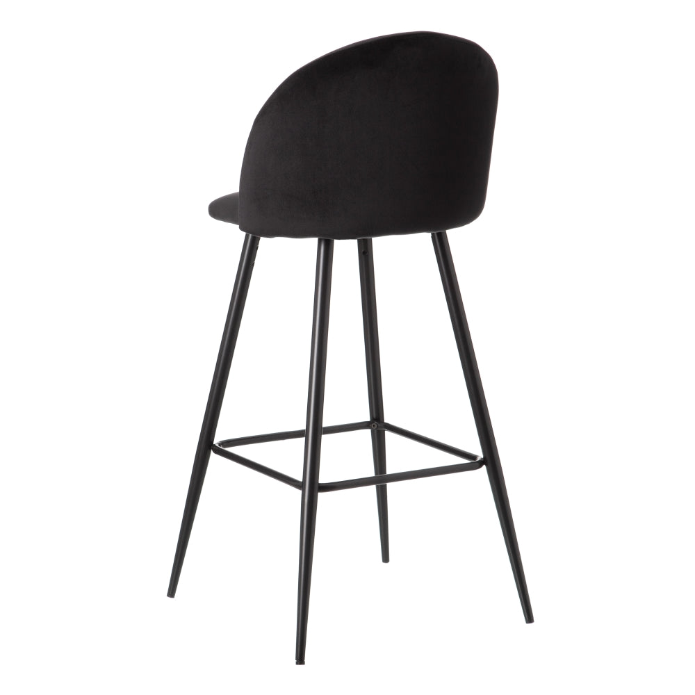 BLACK FABRIC-METAL HIGH STOOL LIVING ROOM 40.20 X 48.20 X 102 C