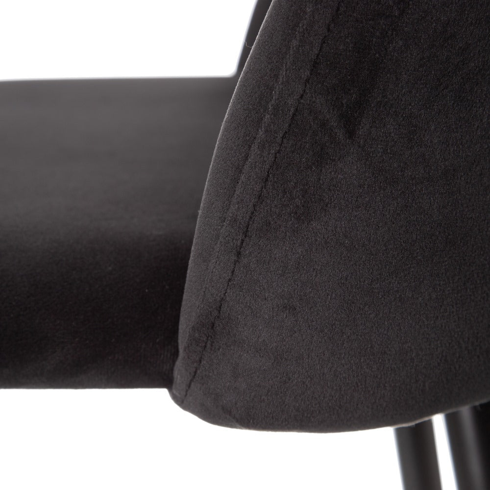BLACK FABRIC-METAL HIGH STOOL LIVING ROOM 40.20 X 48.20 X 102 C