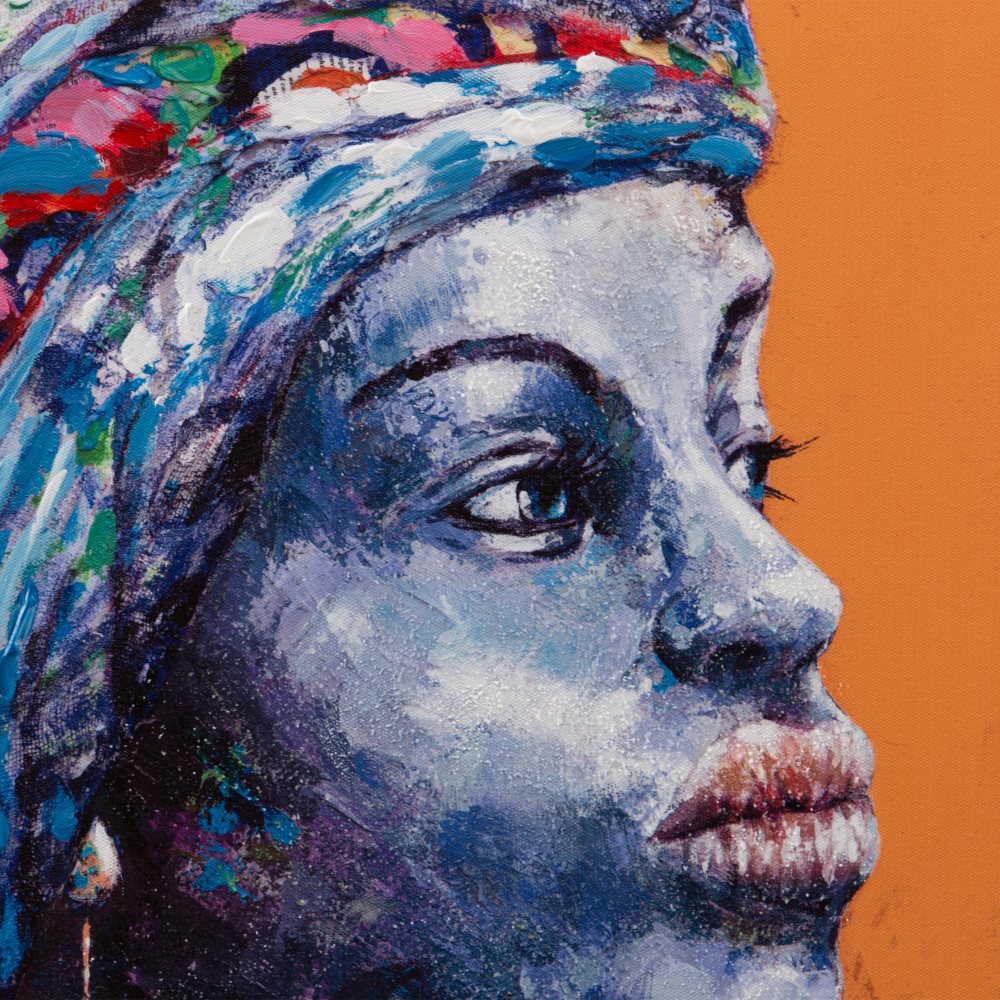 PINTURA AFRICANA LIENZO DECORACIÓN 75 X 3,50 X 100 CM