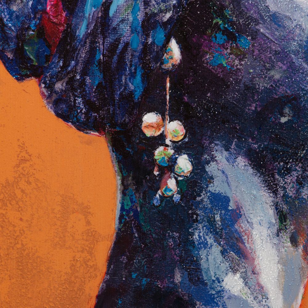 PINTURA AFRICANA LIENZO DECORACIÓN 75 X 3,50 X 100 CM