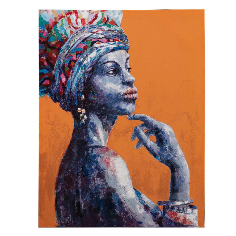 PINTURA AFRICANA LIENZO DECORACIÓN 75 X 3,50 X 100 CM